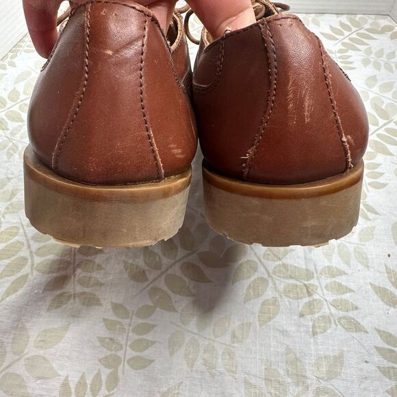 Adolfo Made In Italy Men's Brown Leather Size 9.5 Oxford Dress Shoe Office - Picture 5 of 7